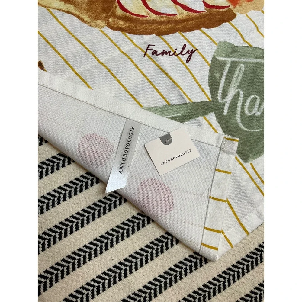 Anthropologie‎ Pie Slice Thankful Kitchen Towel Fall Autumn Harvest Thanksgiving